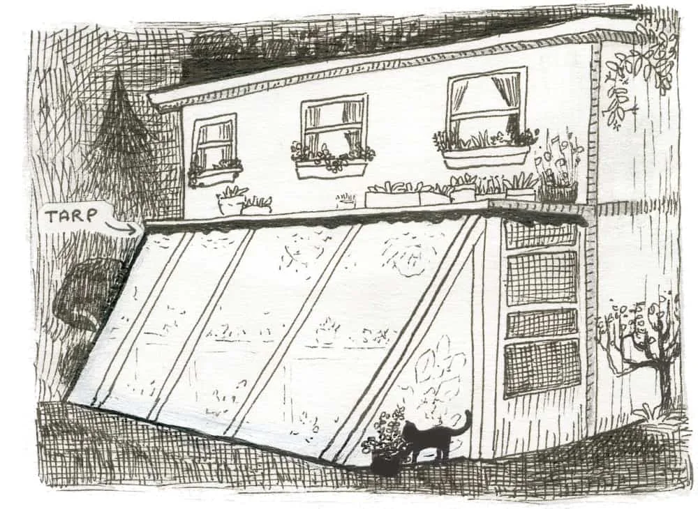 greenhouse attached to house